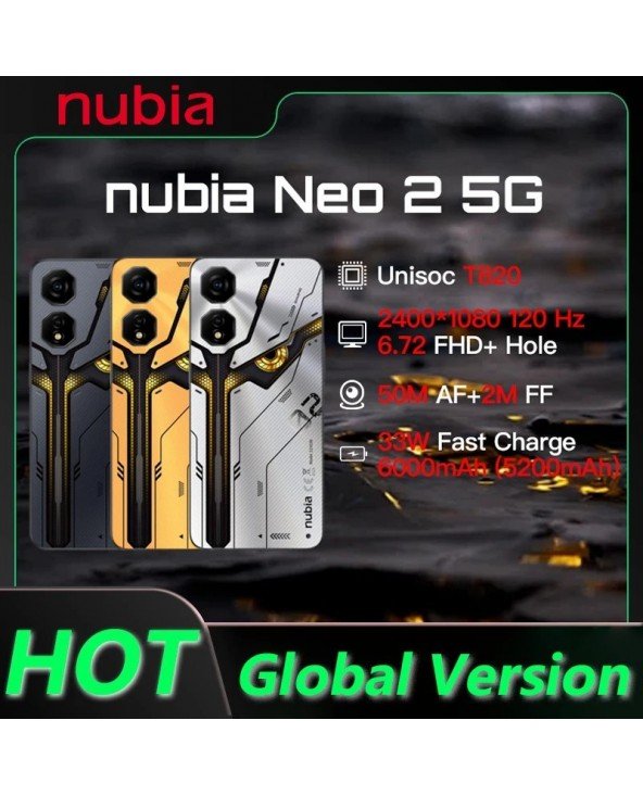 2024 Originalus "Nubia Neo 2" 5G mobilusis telefonas 6000 mAh ilgaamžis akumuliatorius 6,72 FHD+ 120Hz 50M NFC