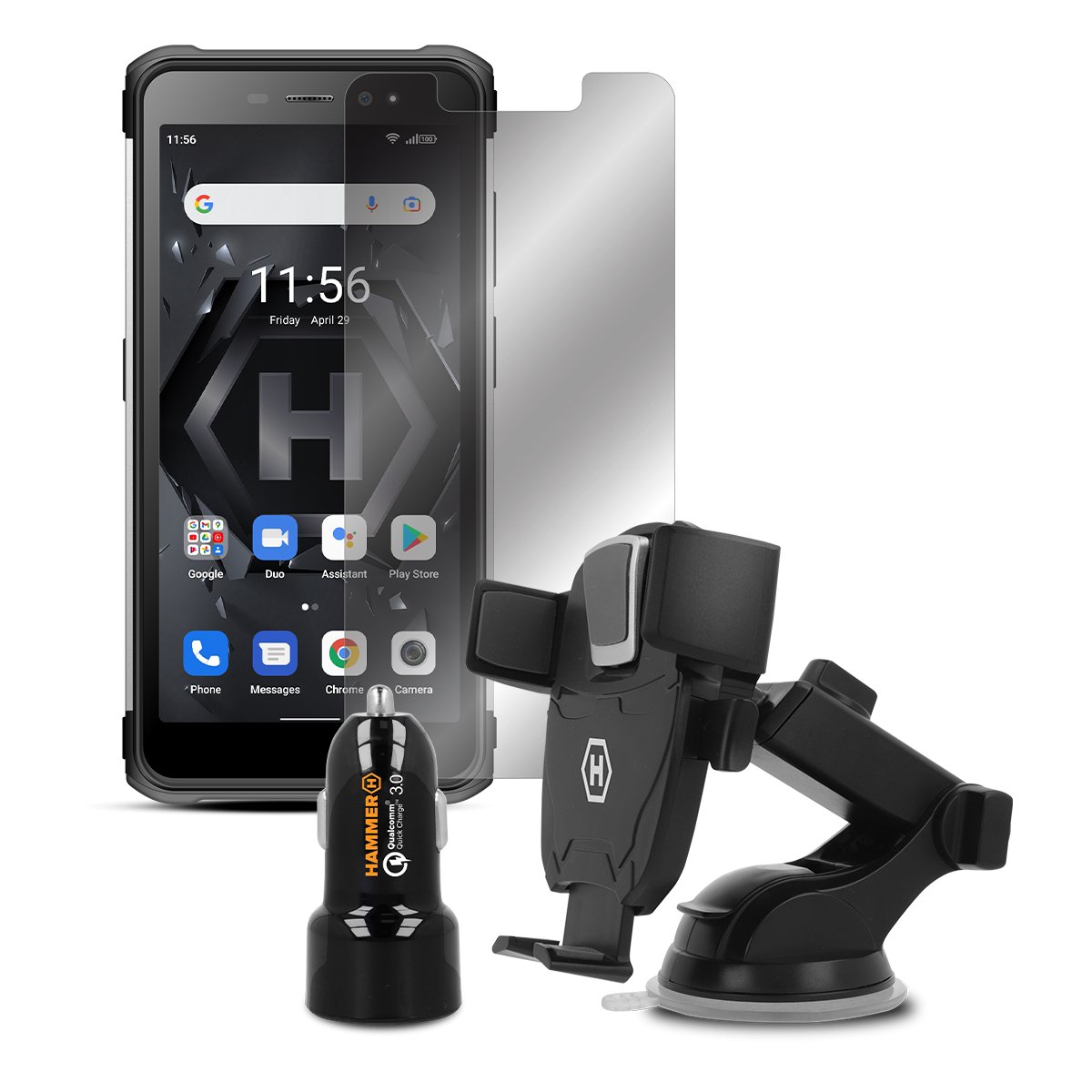 Mobilusis telefonas MYPHONE Hammer Iron 4 Dual silver Extreme pack