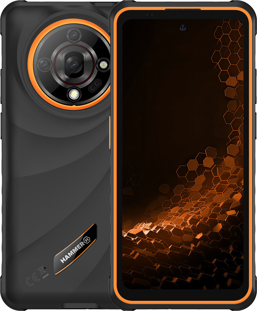 HAMMER Hammer Iron 6 (Black) DS 6.56" IPS TFT 720x1612/2GHz/128GB/6GB RAM/Android 14/microSDXC/WiFi,BT,4G | Hammer
