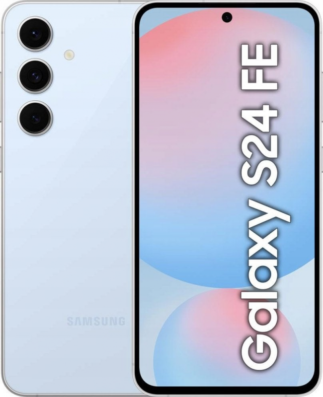 Telefonas Samsung Galaxy S24 FE, 6.7", Dynamic AMOLED 2X, 8GB RAM, 128GB, Dual SIM, 4G, 5G, kamera 50+12+8 MP, Android 14, 4700 mAh, mėlynas.