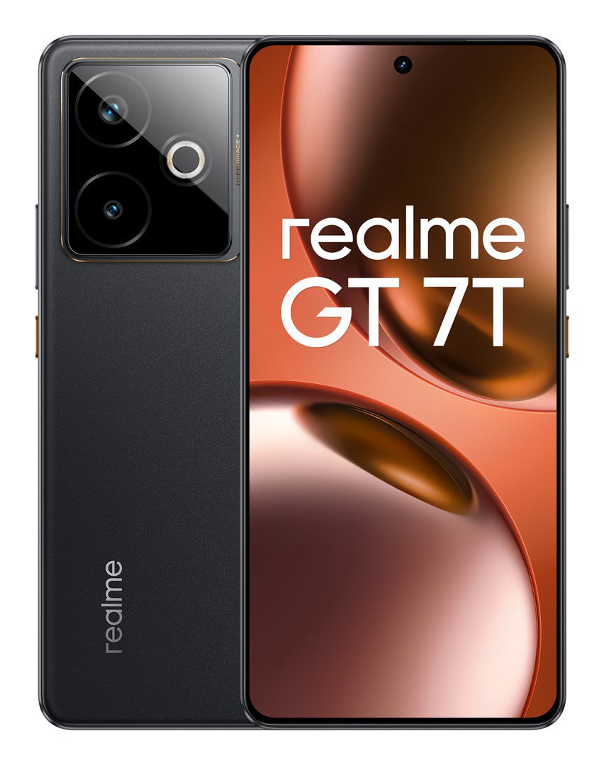 realme GT 7T 17,3 cm (6.8") Dviguba SIM jungtis Android 15 5G C tipo USB 12 GB 256 GB 7000 mAh Juoda