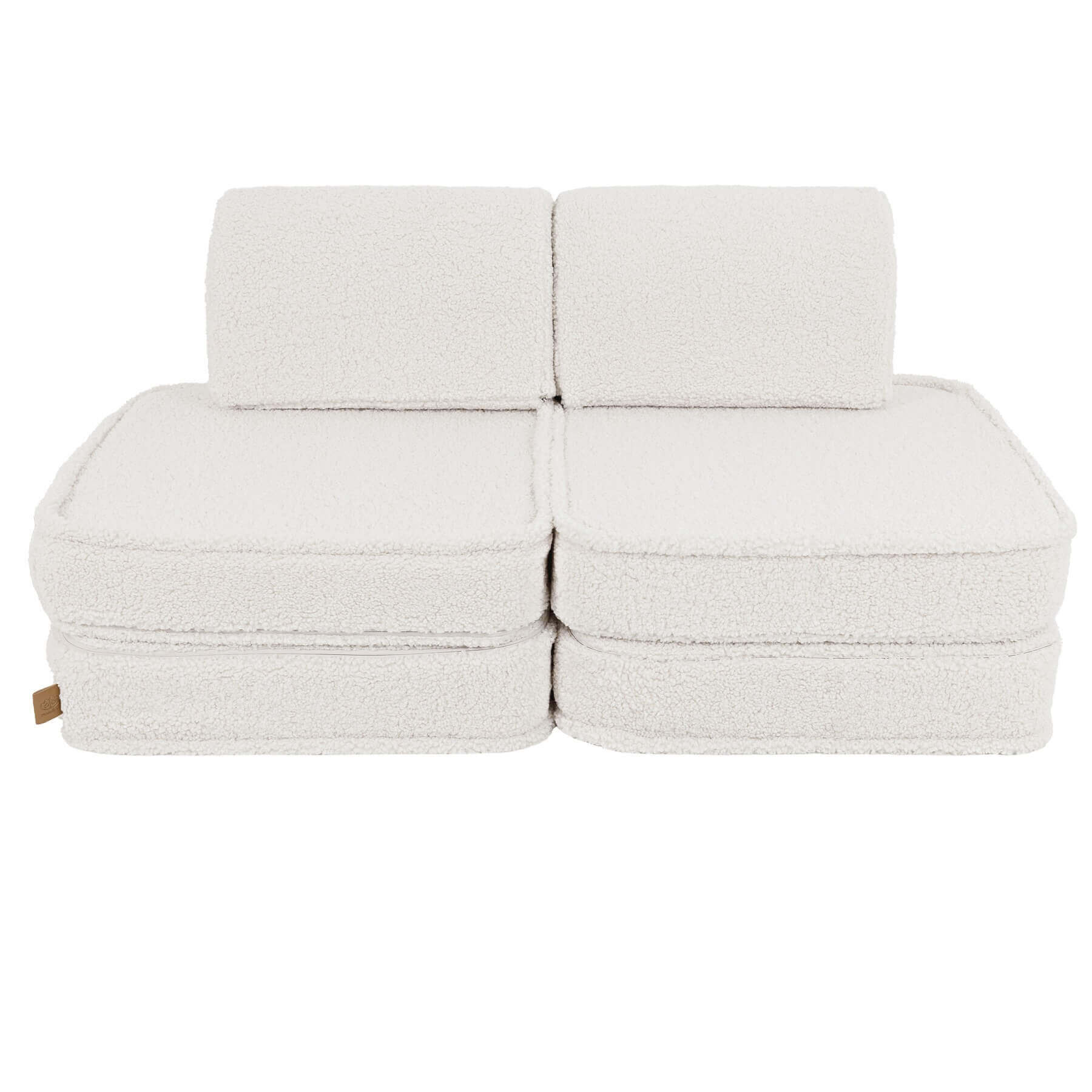 Vaikiška Minkšta Modulinė Sofa-Lova Teddy Bear Pocket, Kreminė – 3 Dydžiai
