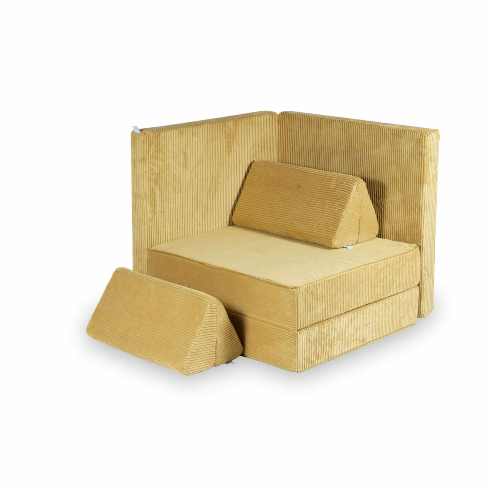 Montessori Minkšta Žaidimų Aikštelė Modulinė Sofa Smėlio Spalva Velvetas  7002