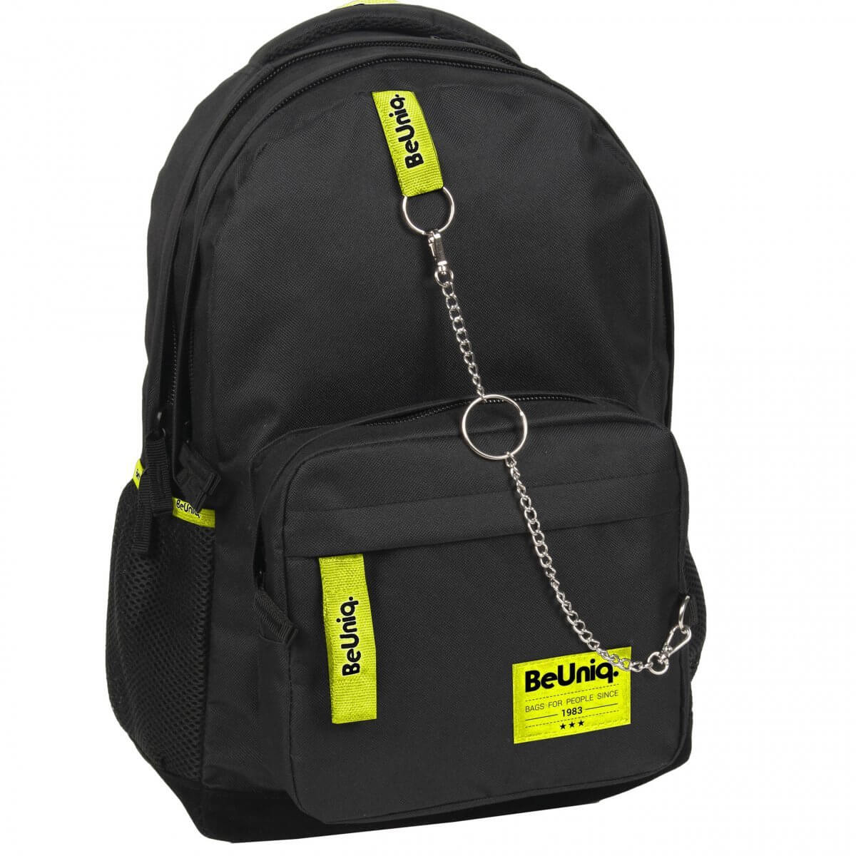 Erdvi Mokyklinė Kuprinė Paaugliui Su Grandinėle "BeUniq" 48 cm IP1015