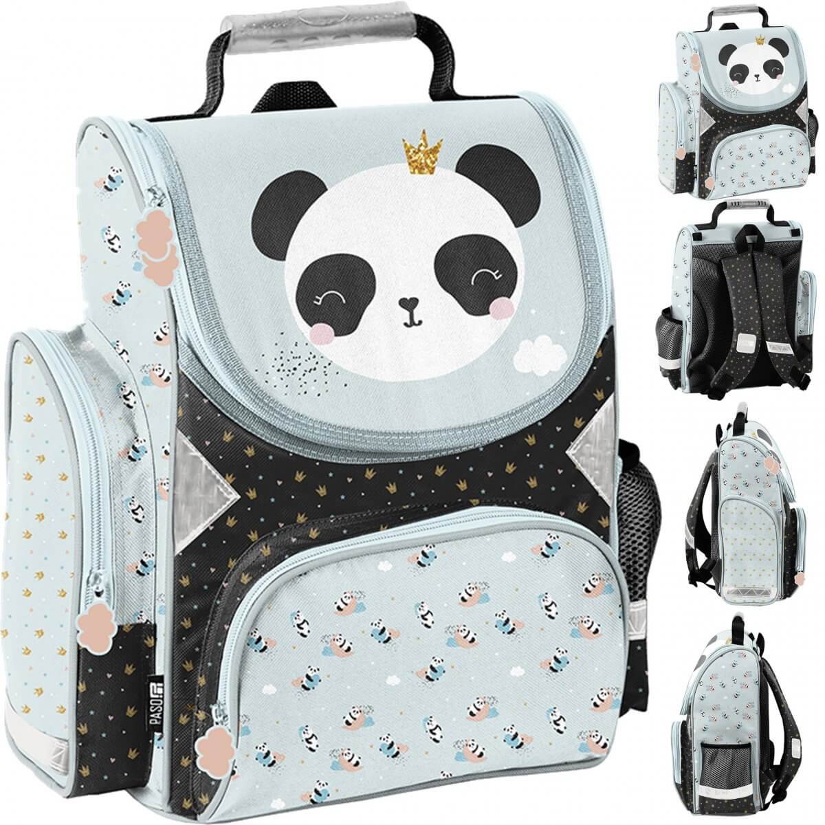 Ergonominė Kuprinė Pirmokui Mėtinė Panda 36 cm IP1030