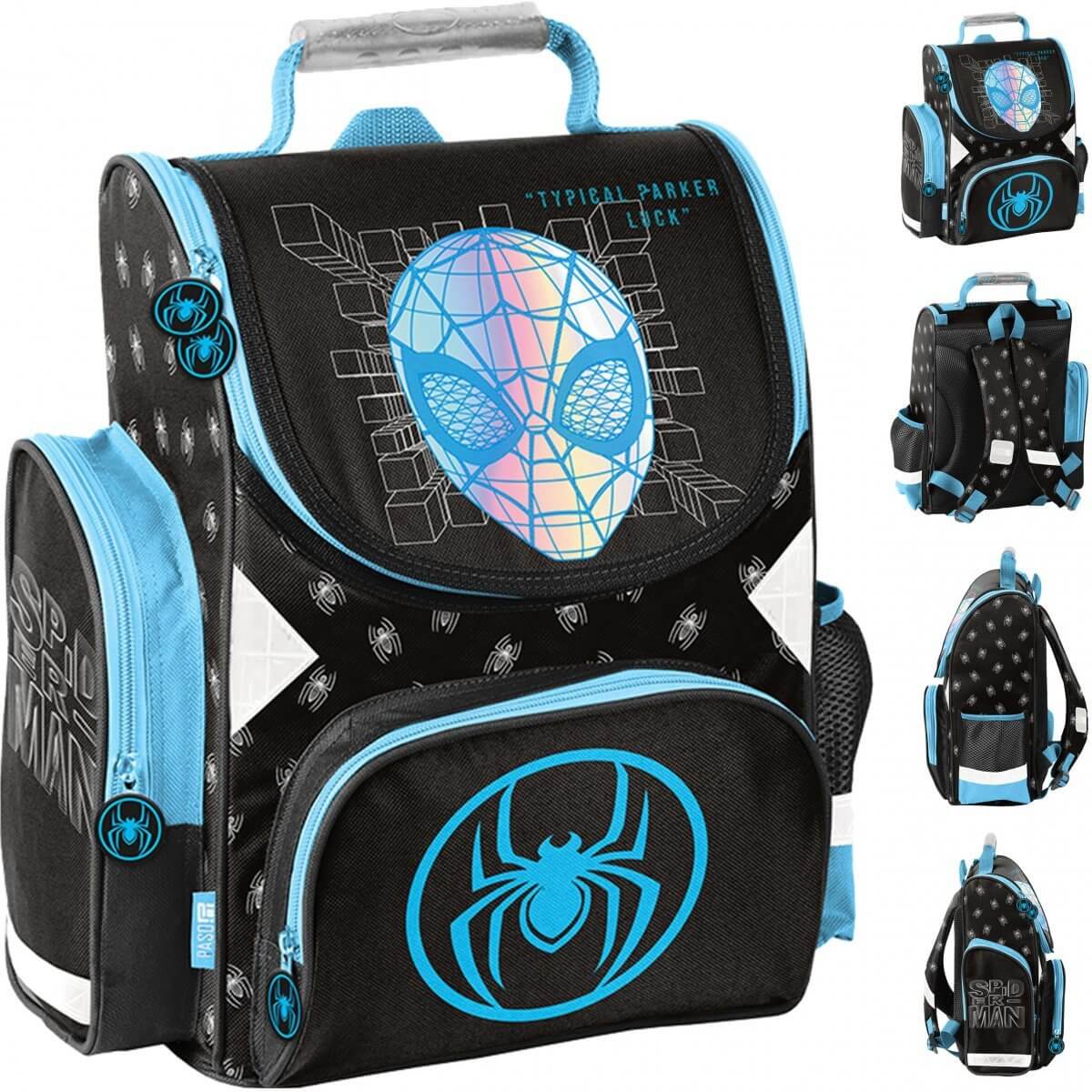 Ergonomiška Kuprinė Pirmokui Pradinukui Spiderman Blue 36 cm IP1038