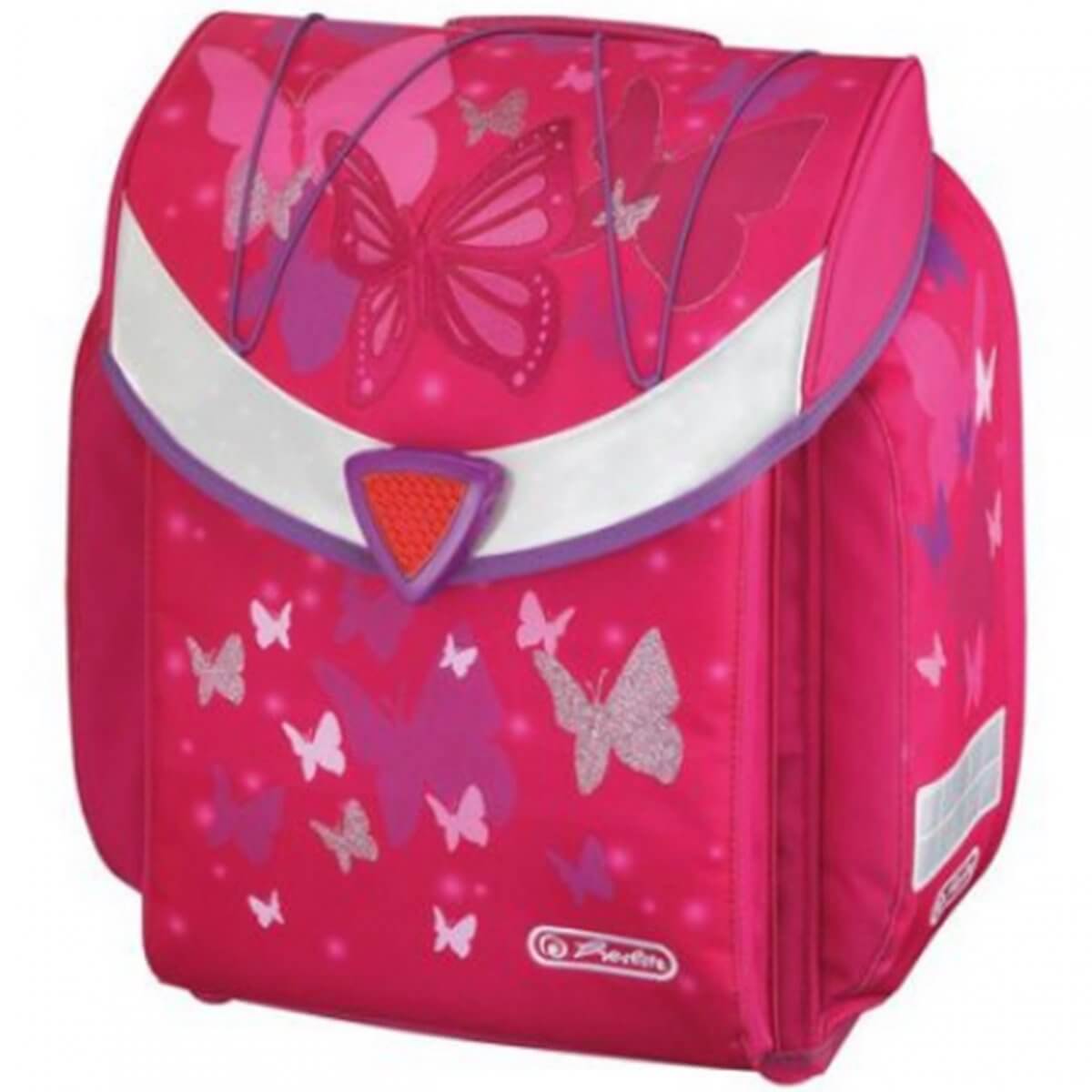 Ergonomiška Kuprinė Pirmokui Pradinukui Flexi Pink Butterfly Herlitz 36 × 29 × 22 cm IP1077