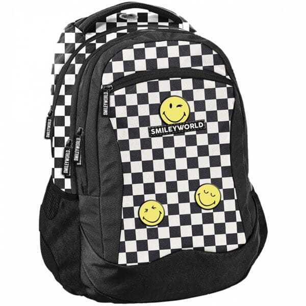 Didelė Tvirta Mokyklinė Kuprinė Paaugliui Paso BeUniq SmileyWorld CHESSIE 41 cm IP1083