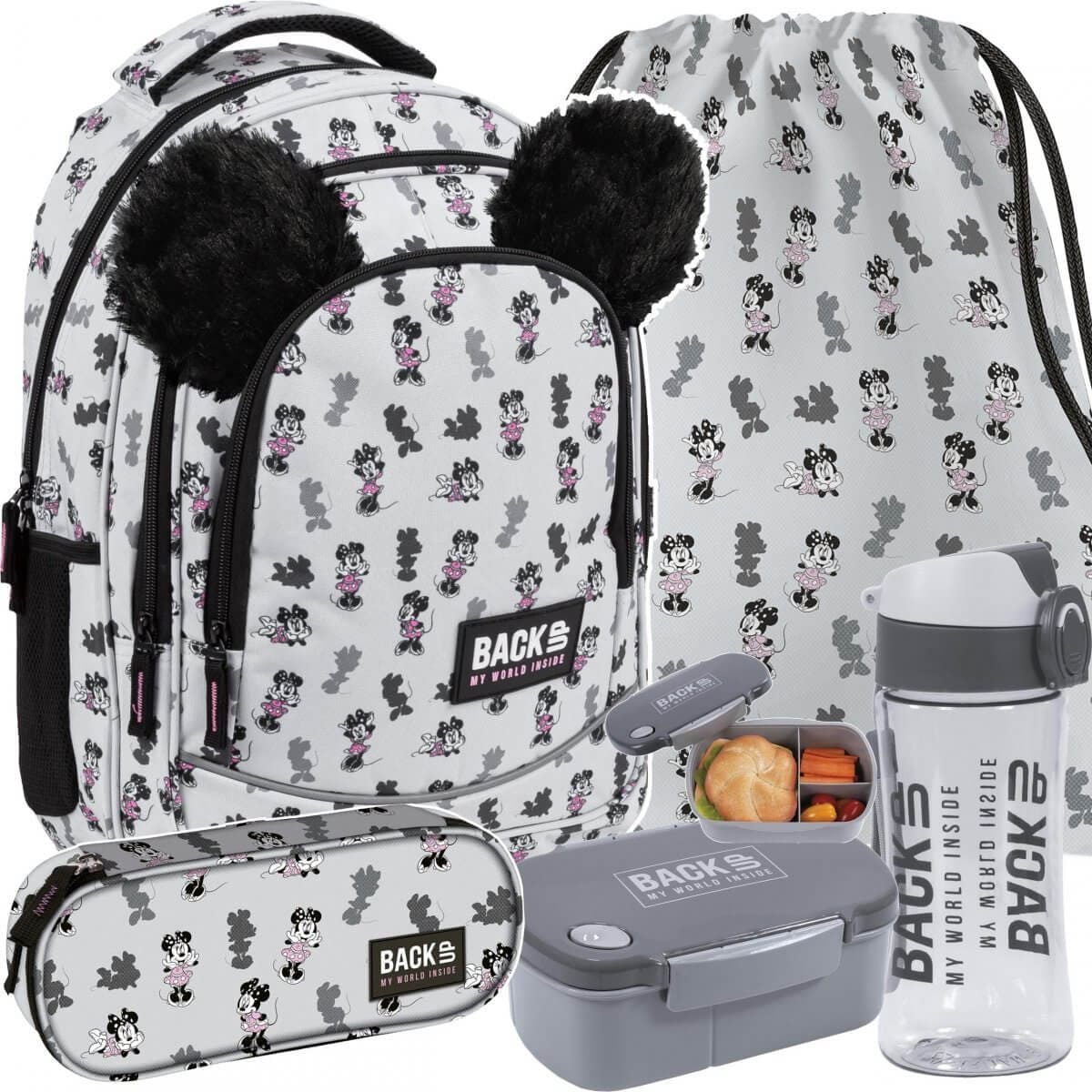 Mokyklinis Rinkinys 5in1 Kuprinė Minnie Mouse 42 cm BackUP IP1050