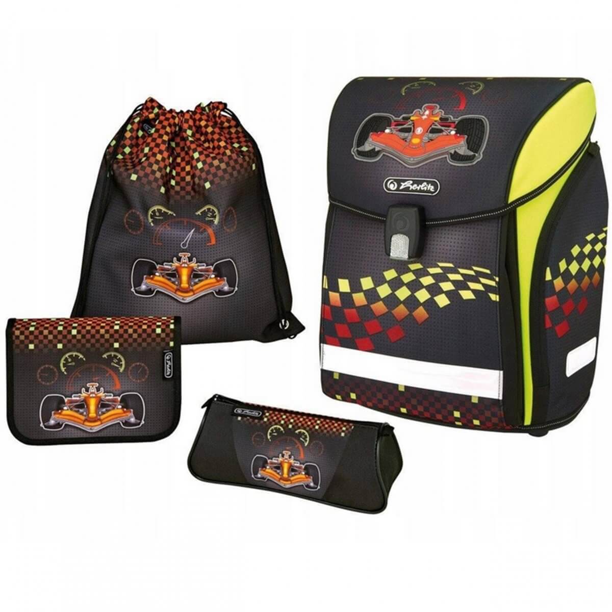 Kuprinės Rinkinys 4in1 Pirmokui Pradinukui Midi FORMULA 1 Herlitz Auto IP1088