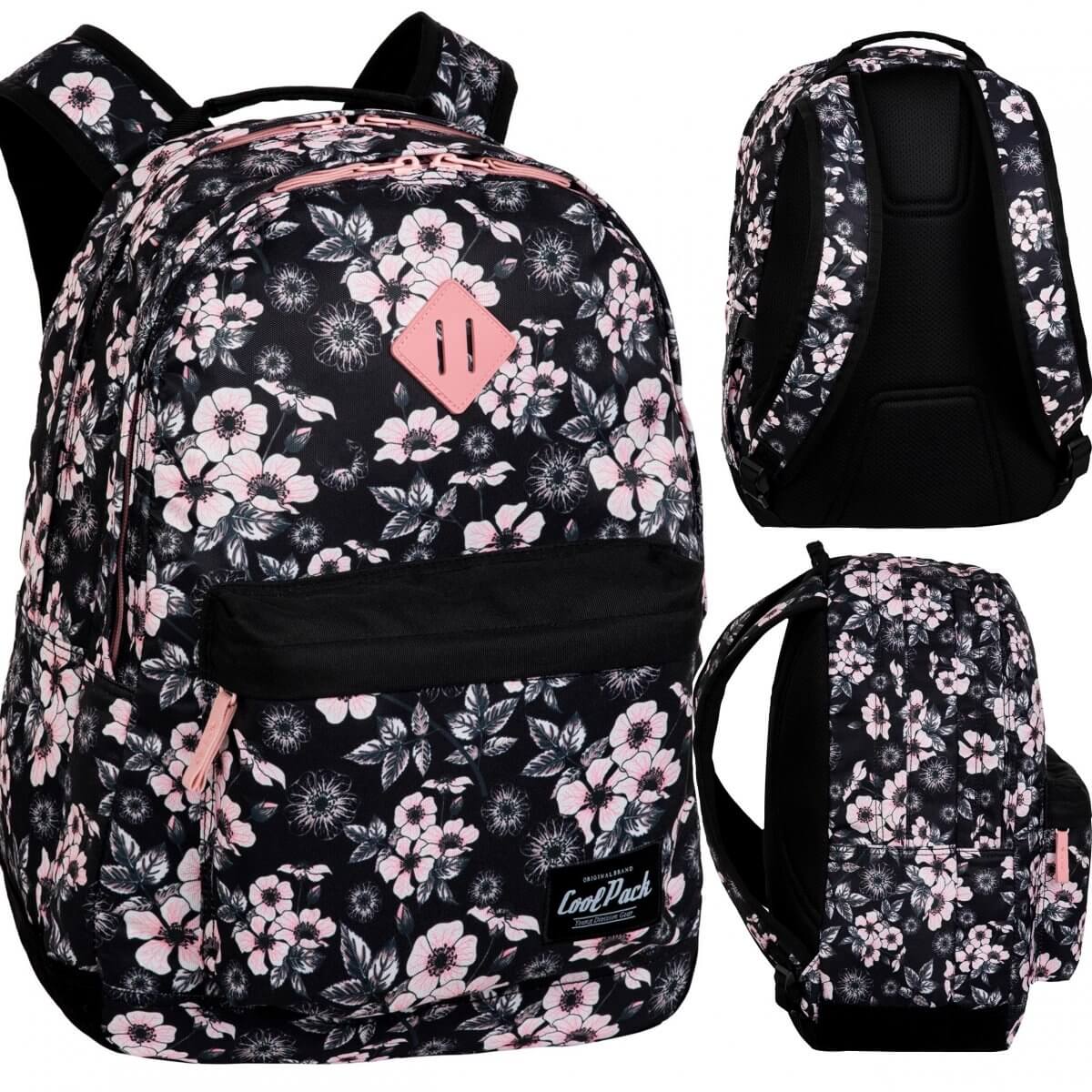 Didelė Tvirta Mokyklinė Kuprinė CP Coolpack Urban Flowers Scout 45,5 cm IP1096