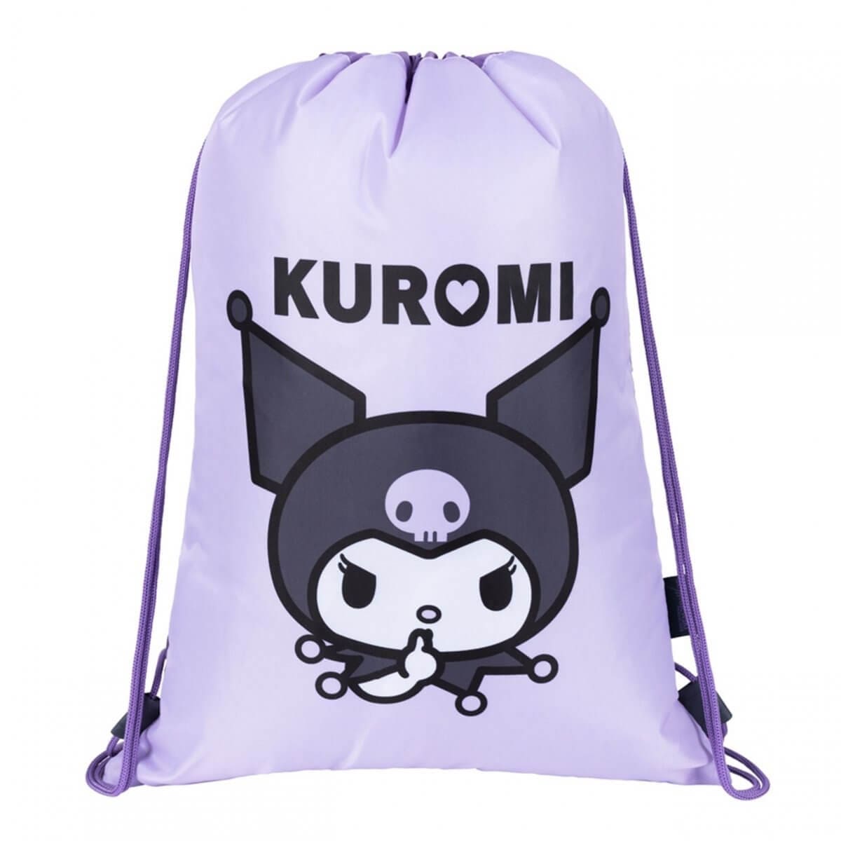 Kuprinė Su Kuromi Dizainu Ir Priedais Mokyklai, Violetinė 40x28x18 cm