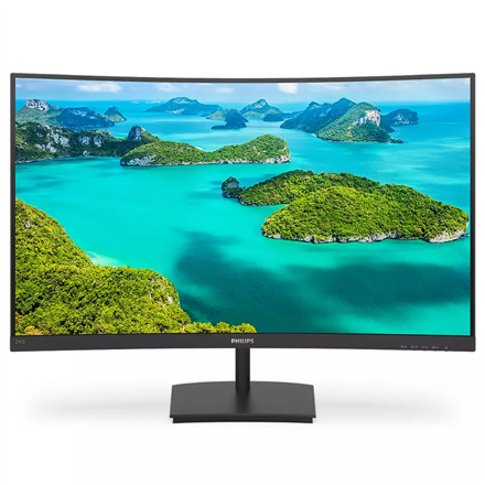 Philips | Curved LCD Monitor | 241E1SCA/00 | 24 " | VA | FHD | 16:9 | 75 Hz | 5 ms | 1920 x 1080 pixels | 250 cd/m² | HDMI ports quantity 1 | Black