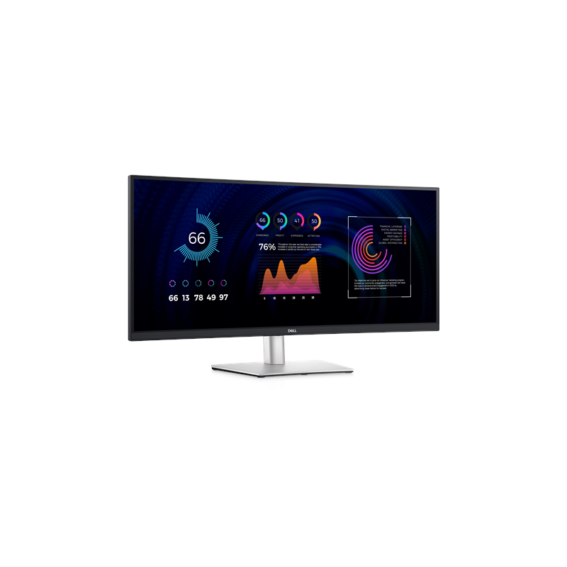 Dell | Ultrawide Curved Monitor | P3424WE | 34 " | IPS | WQHD | 21:9 | 60 Hz | 5 ms | 3440 x 1440 | 300 cd/m | HDMI ports quant