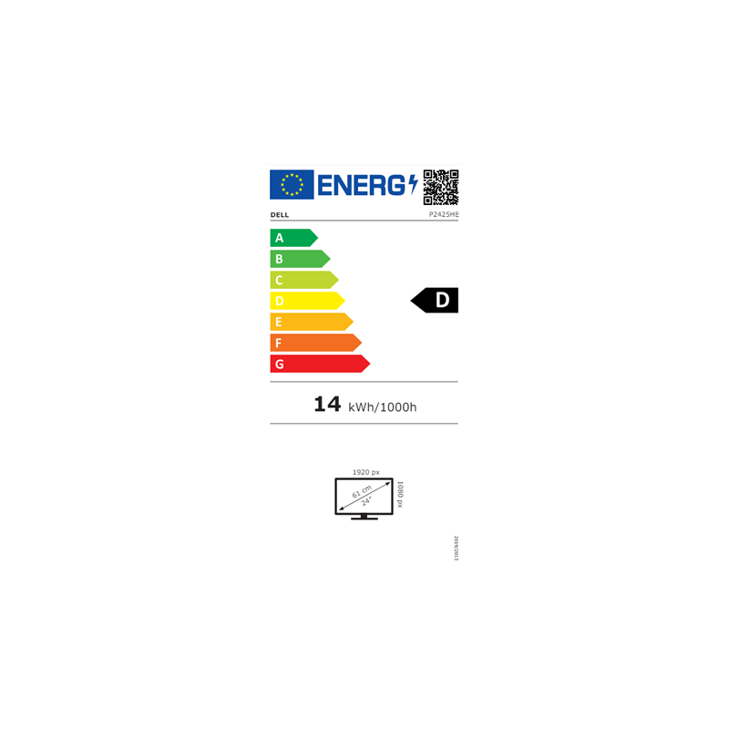 Dell | Monitor Without Stand | P2425HE | 24 " | IPS | 16:9 | 100 Hz | 8 ms | 1920 x 1080 pixels | 250 cd/m | HDMI ports quantit