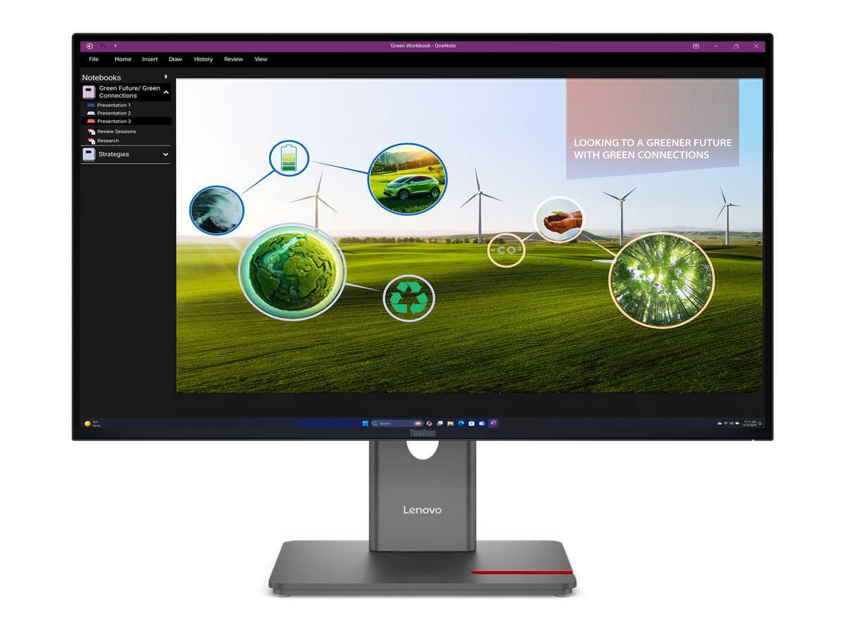 Lenovo ThinkVision | P27Q-40 | 27 " | IPS | 16:9 | 120 Hz | 4 ms | 350 cd/m² | HDMI ports quantity 1 | Eclipse black | Warranty 36 month(s)