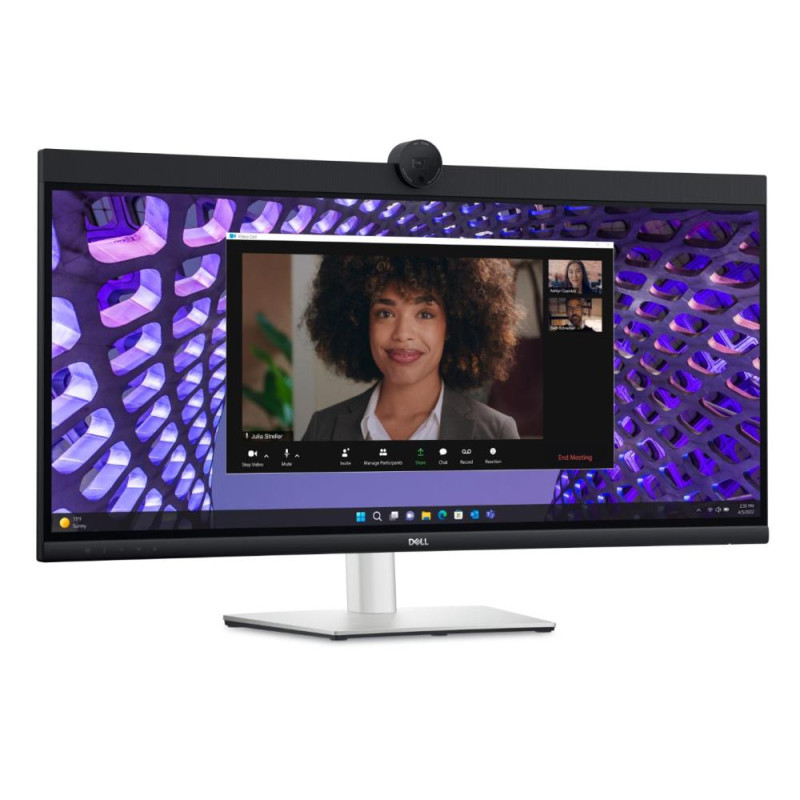 LCD Monitor, DELL, P3424WEB, 34", Curved/21 : 9, Panel IPS, 3440x1440, 21:9, 60Hz, 5 ms, Speakers, Camera 4MP, Swivel, Height a
