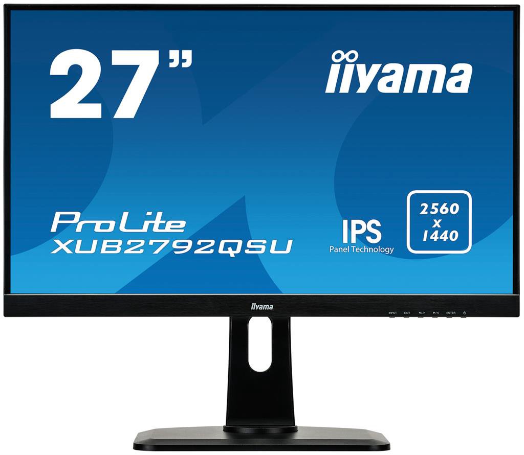 Monitorius Iiyama Edge-to-edge monitor PROLITE XUB2792QSU-B1 27 ", IPS, 2560 x 1440 pixels, 16:9, 5