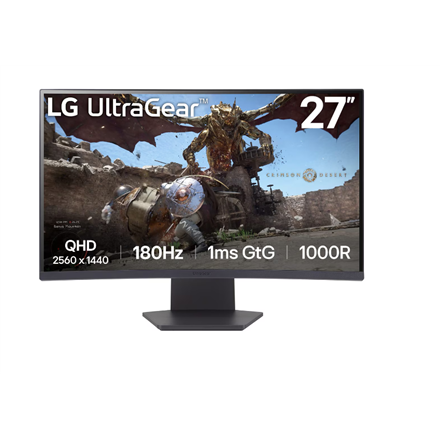 Monitorius LG 27GS60QC-B  27 "  VA  QHD  16:9  180 Hz  1 ms  2560 x 1440 pixels  300 cd/m²