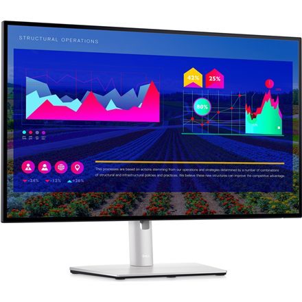 Monitorius Dell LCD  U2722D  27 " IPS QHD 2560 x 1440 16:9 5 ms 350 cd/m² Silver Audio HDMI ports qu