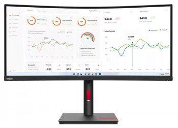 Monitorius Lenovo  ThinkVision  T34w-30  34 "  VA  21:9  60 Hz  4 ms  3440 x 1440  350 cd/m