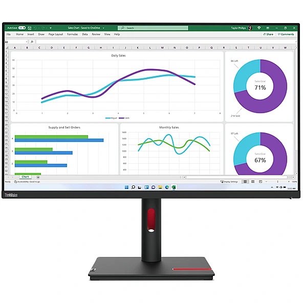 Monitorius Lenovo  ThinkVision  T32h-30  31.5 "  IPS  16:9  60 Hz  4 ms  2560 x 1440 pixels