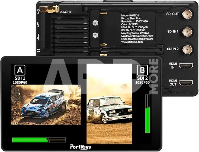 Portkeys BM7 II DS 7 Inch Wireless Camera Control Monitor