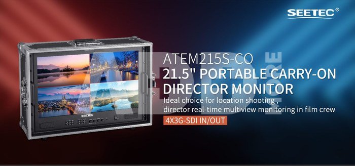 SEETEC MONITOR ATEM215S-CO 21.5" W. SDI CARRY-ON FLIGHT CASE