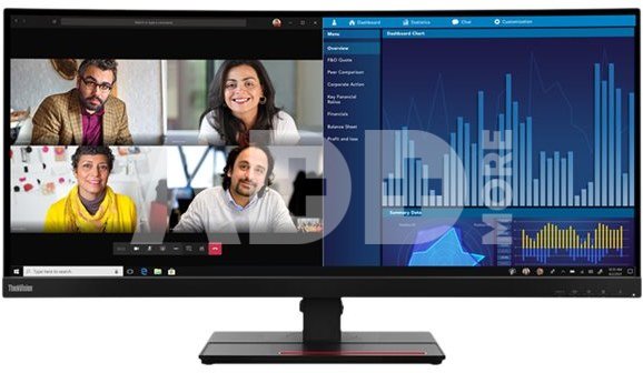 Lenovo ThinkVision P34w-20 34.14 3440x1440/21:9/300 nits/DP/HDMI/3Y Warranty