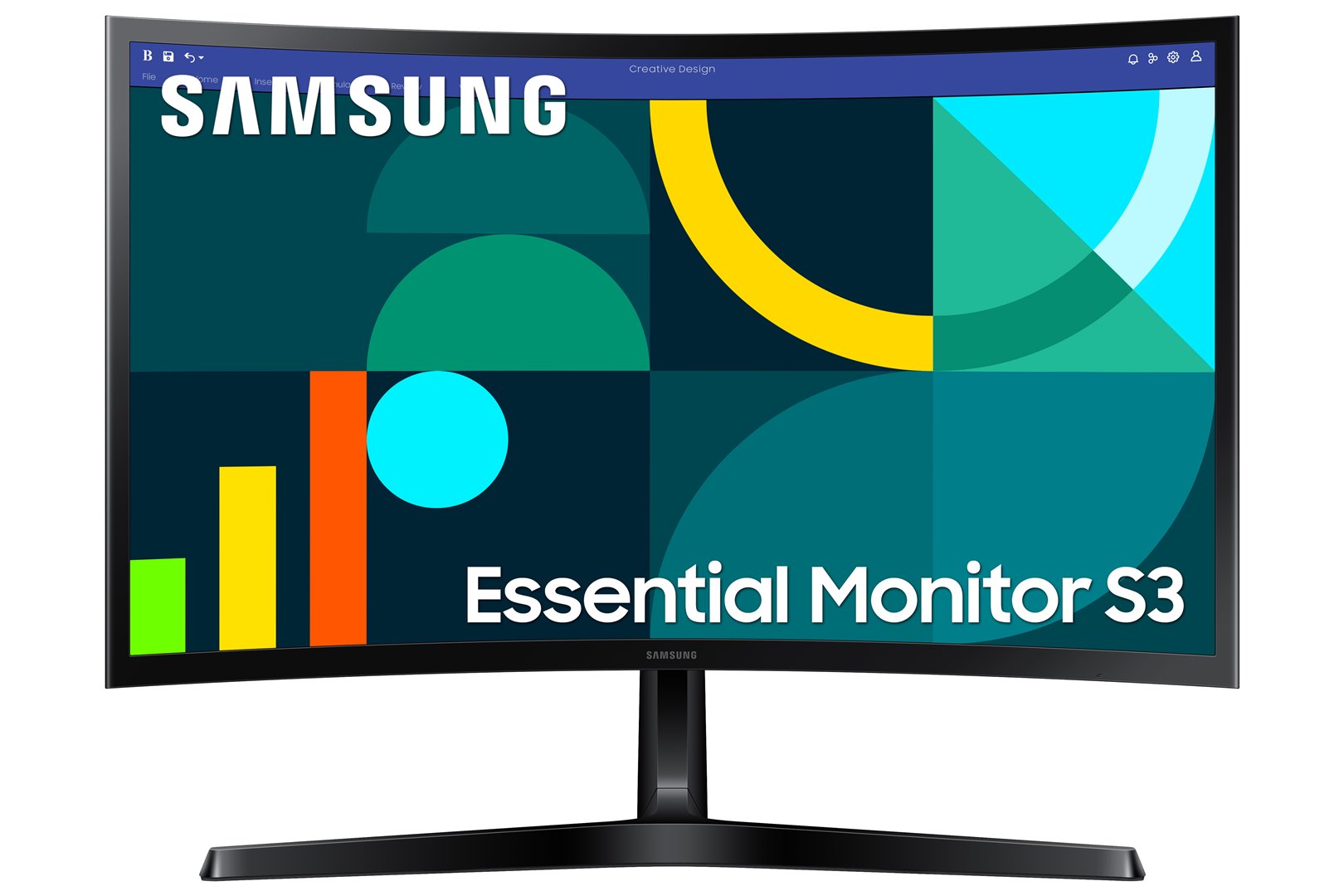 Monitorius Samsung Essential S3 Curved 24", LS24D366GAUXEN