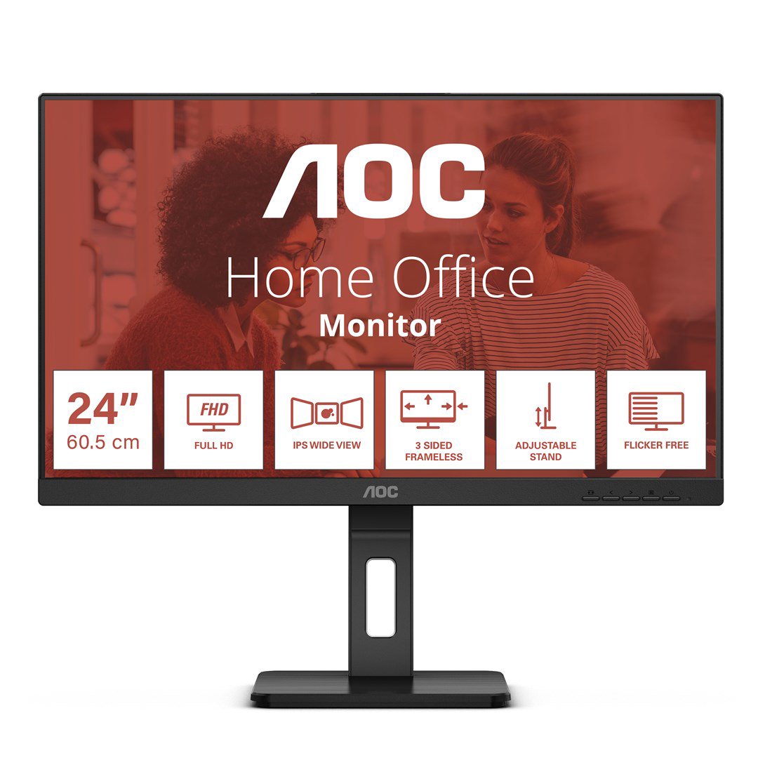 Monitorius AOC 24E3QAF  23.8 "  IPS  FHD  16:9  75 Hz  4 ms  1920 x 1080 pixels  300 cd/m²