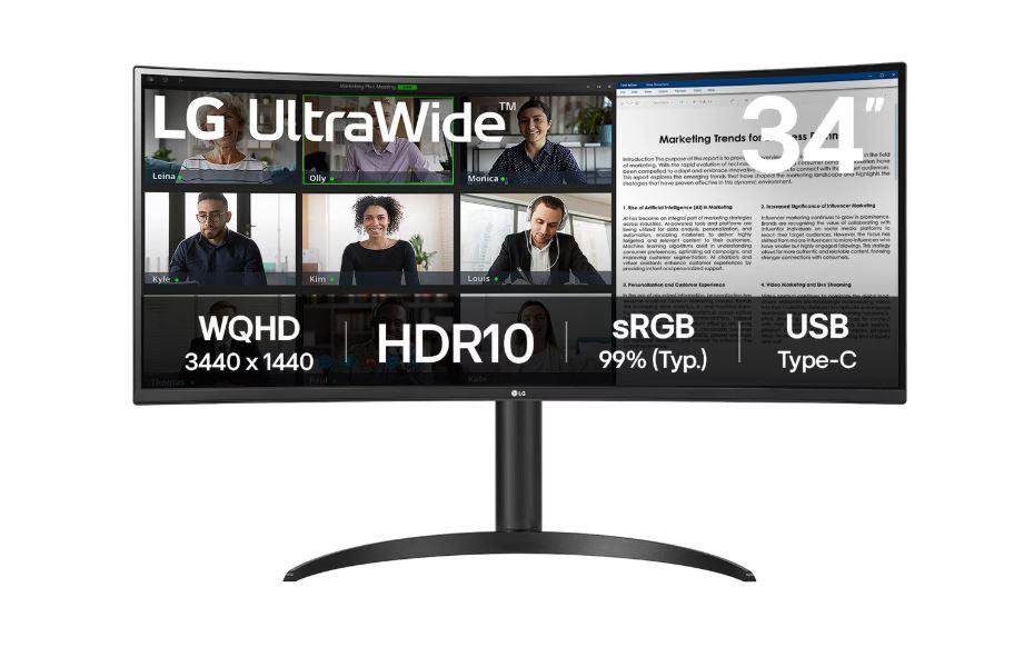 Monitorius LG 34WR55QK-B  34 "  VA  21:9  100 Hz  5 ms  3440 x 1440 pixels  300 cd/m²  HDMI