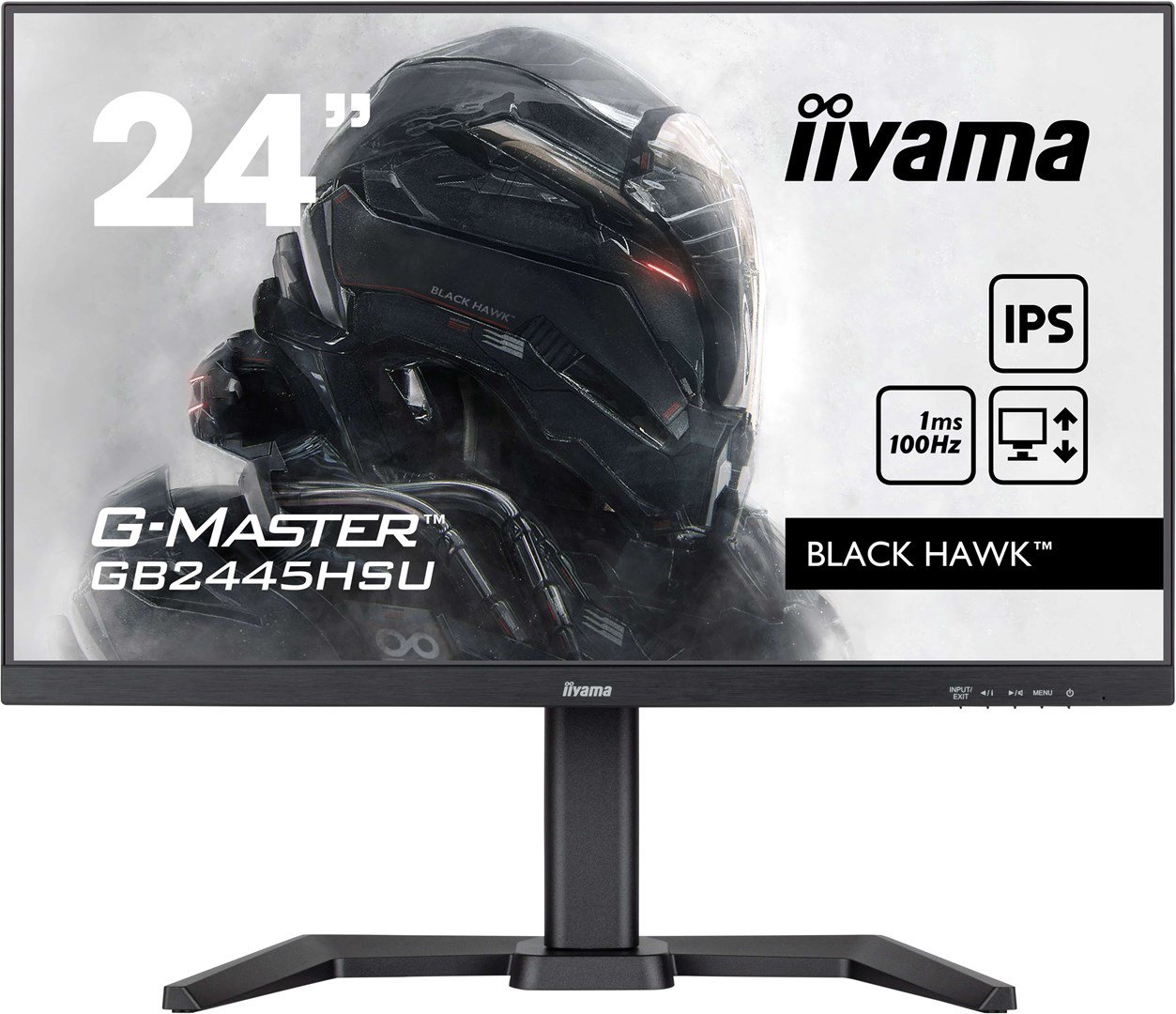 iiyama G-MASTER GB2445HSU-B2 LED display 60,5 cm (23.8") 1920 x 1080 pikseliai „Full HD“ Juoda