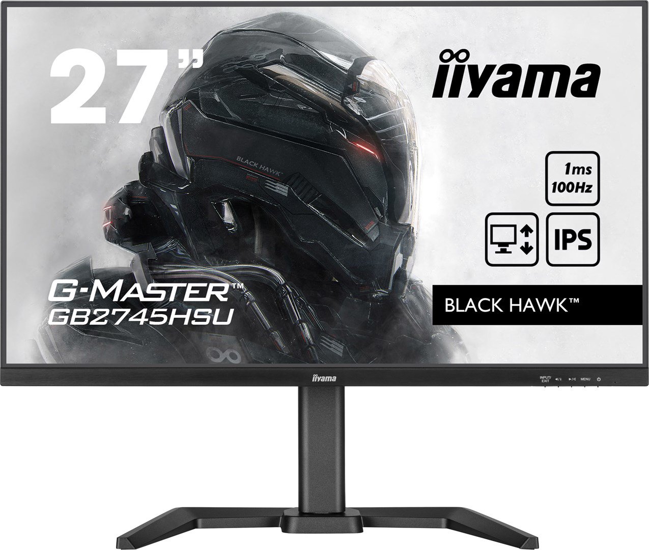 iiyama G-MASTER GB2745HSU-B2 LED display 68,6 cm (27") 1920 x 1080 pikseliai „Full HD“ Juoda