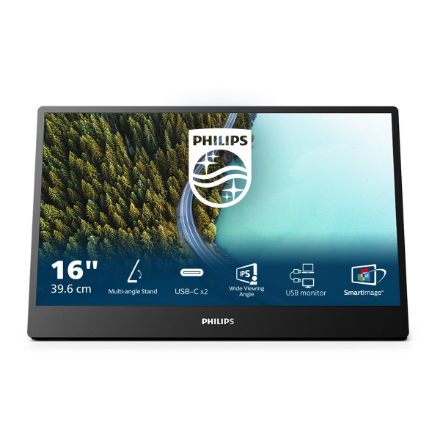 Monitorius Philips 16B1P3302D/00  16 "  IPS  75 Hz  4 ms  1920 x 1080 pixels  250 cd/m²