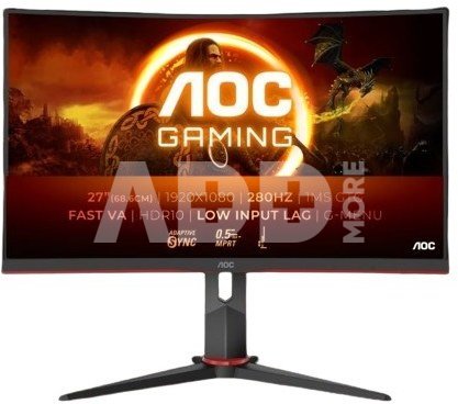 AOC C27G2Z3/BK 27“ 1920x1080/16:9/300cd/m²/1ms/ DP HDMI Headphone Out