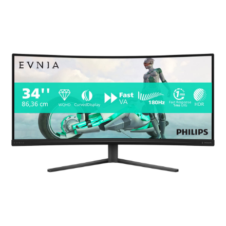 Monitorius Philips 34M2C3500L/00  34 "  VA  21:9  180 Hz  1 ms  3440 x 1440 pixels  300 cd/m²