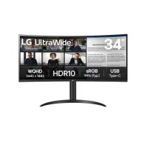 LCD Monitor|LG|34WR55QK-B|34"|Business/ Curved/ 21 : 9|Panel VA|3440x1440|21:9|100Hz|5 ms|Height adjustable|Tilt|Colour Black|34WR55QK-B Monitorius