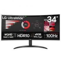 LCD Monitor|LG|34"|Curved/ 21 : 9|Panel VA|3440x1440|21:9|100 Hz|5 ms|Tilt|34WR50QK-B Monitorius