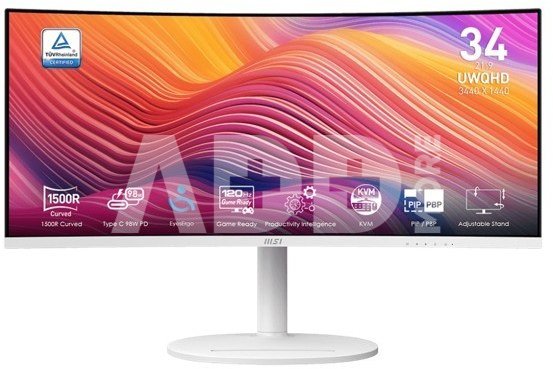 MSI Monitor Modern MD342CQPW 34 inch/LED/UWQHD/Curved/120Hz/black
