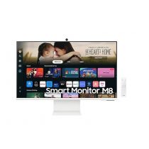 LCD Monitor|SAMSUNG|32"|Smart|Panel VA|3840x2160|16:9|60 Hz|4 ms|Swivel|Pivot|Height adjustable|Tilt|Colour White|LS32DM801UUXDU Monitorius
