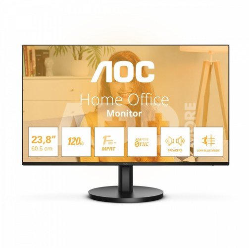 AOC Monitor 23.8 inches 24B3QA2 IPS 120Hz HDMI DP VGA Speakers