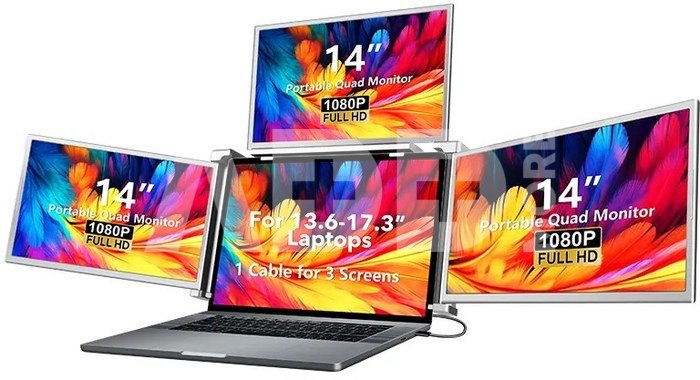 Extralink Portable laptop monitors Smart Life S680 14, 3 monitors IPS, 1080p Full HD