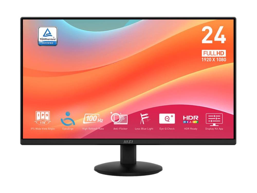 LCD MonitorMSI23.8"BusinessMattePanel IPS1920x108016:9100Hz1 msTiltColour BlackPROMP242L