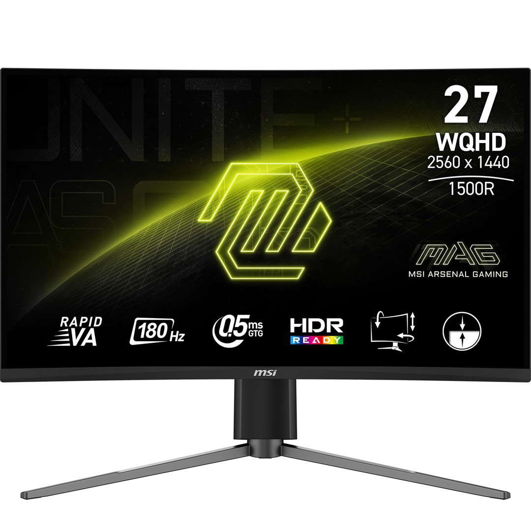 MSI MAG 27CQ6PF kompiuterio monitorius 68,6 cm (27") 2560 x 1440 pikseliai Wide Quad HD LCD Juoda