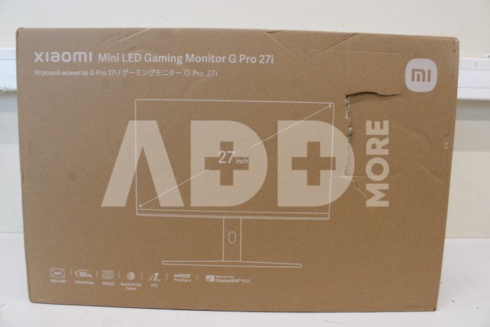SALE OUT. Xiaomi Mini LED Gaming Monitor G Pro 27i EU | Xiaomi | Mini LED Gaming Monitor G Pro 27i EU | 27 " | LED | 16:9 | 180 Hz | 1 ms | 2560 x 1440 pixels | HDMI ports quantity 2 | Warranty 23 month(s) | DAMAGED PACKAGING