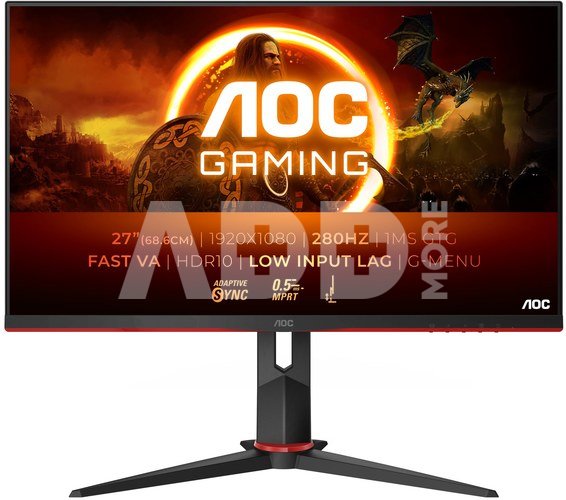 AOC 27G2ZN3/BK 27“ Fast VA/1920x1080/16:9/300cd/m²/0.5ms/ DP HDMI Headphone Out | AOC