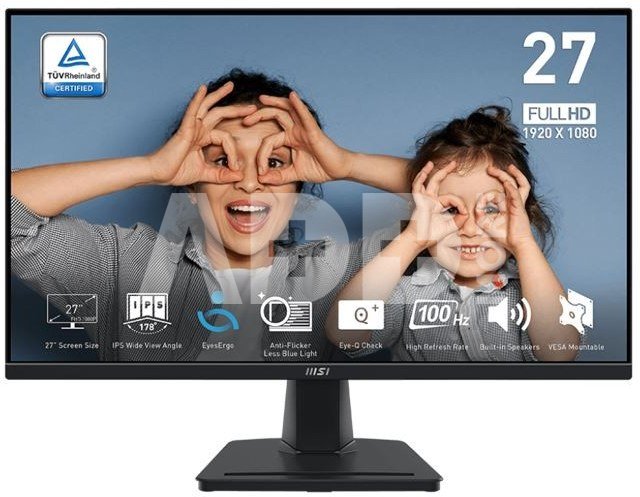 MSI Monitor PRO MP275 27 cali /LED/FHD/Flat/100Hz/Black