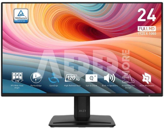 LCD Monitor|MSI|PRO MP242A E2|24"|Business|Matte|Panel IPS|1920x1080|16:9|120 Hz|1 ms|Speakers|Colour Black|PROMP242AE2