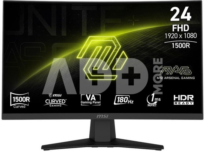 LCD Monitor|MSI|MAG 244C|23.6"|Gaming/Curved/Frameless|Matte|Panel VA|1920x1080|16:9|180Hz|1 ms|MAG244C
